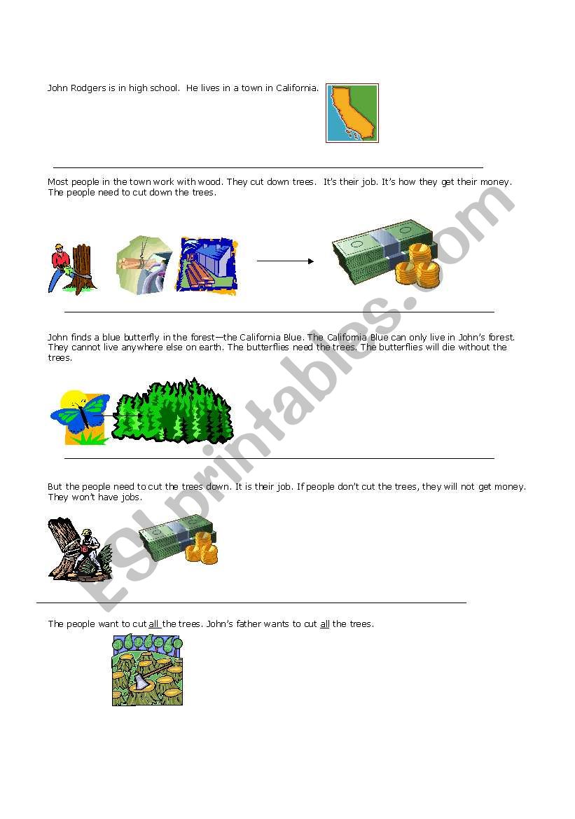 California Blue intro worksheet