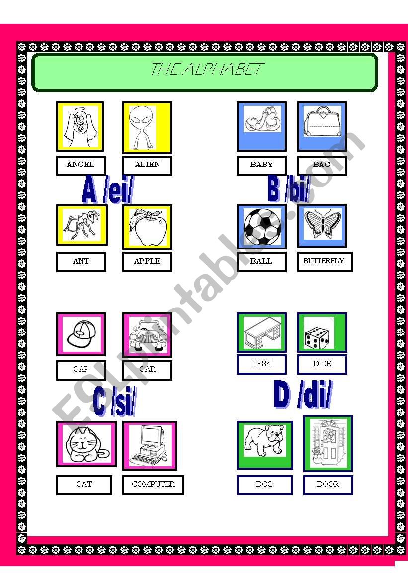 THE ALPHABET  1 (3 pages) worksheet