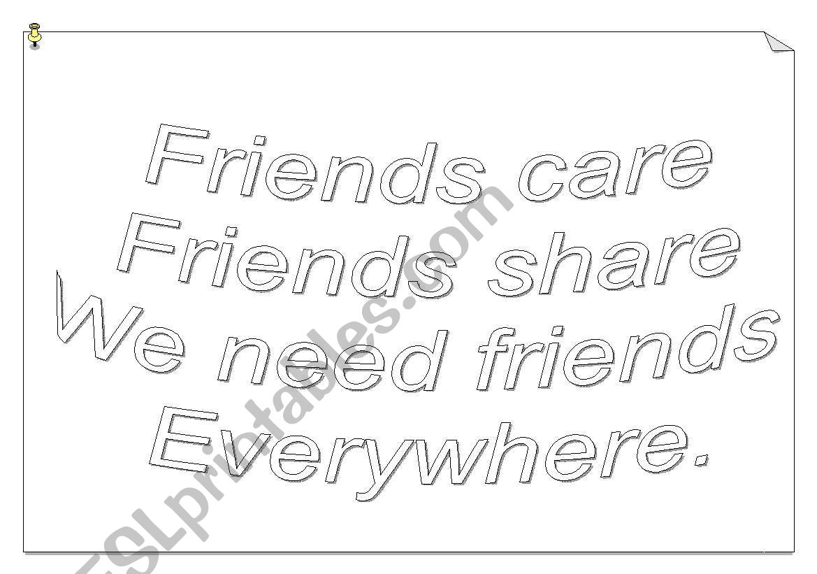 friendship worksheet