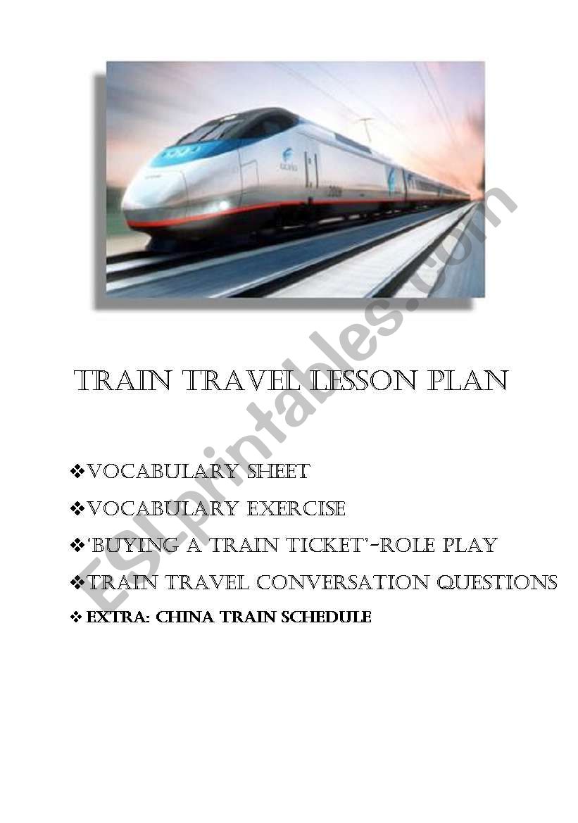 train travel lesson plan worksheet
