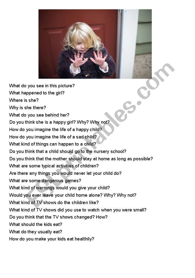 Lets talk about CHILDREN worksheet