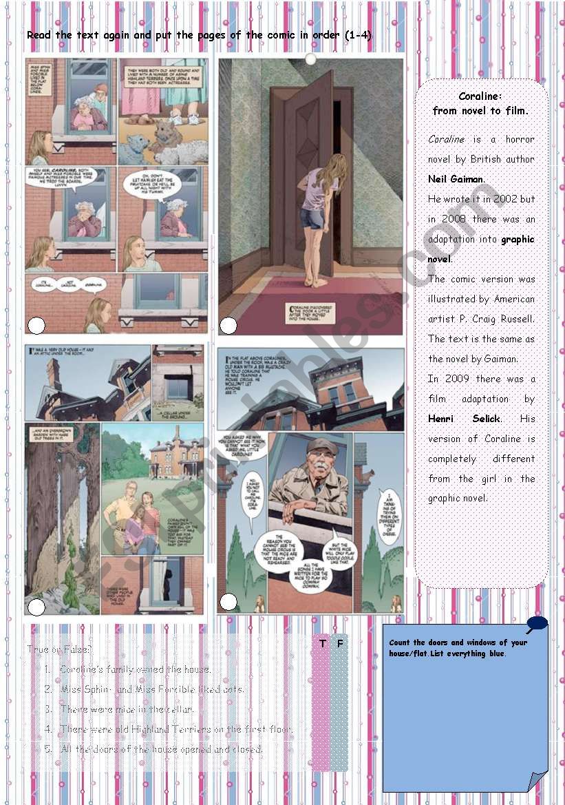 Coraline - part 2 worksheet