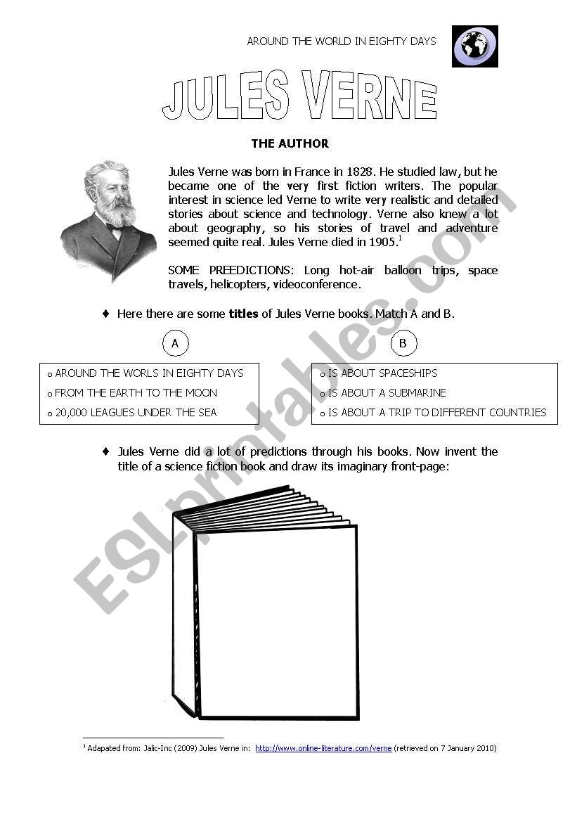 JULES VERNE worksheet