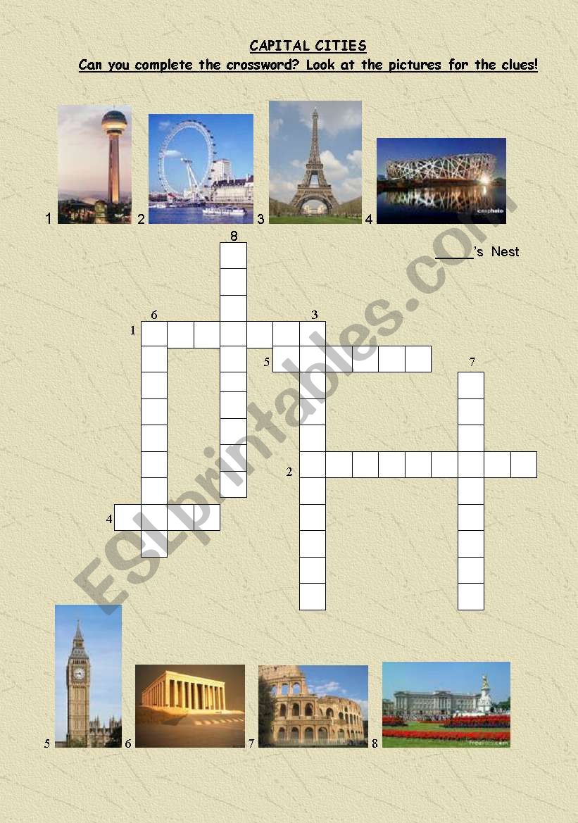 crosswords-important buildings in some capital cities