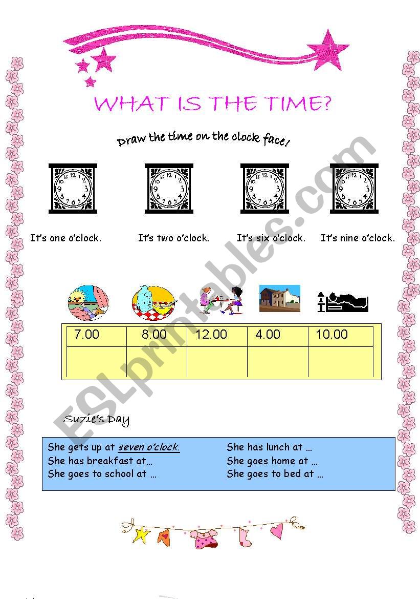 What is the time? worksheet