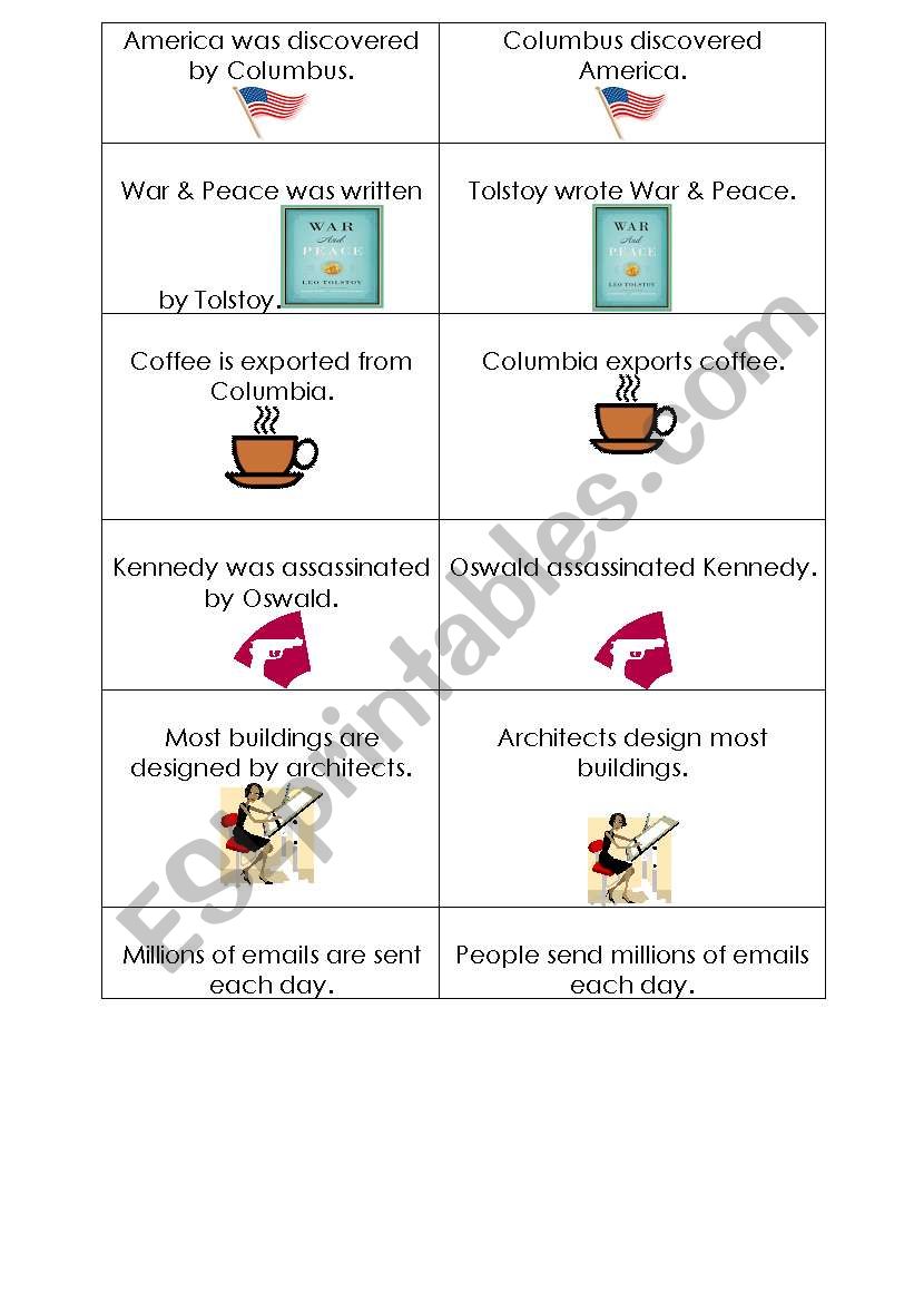 Active/Passive Present & past simple