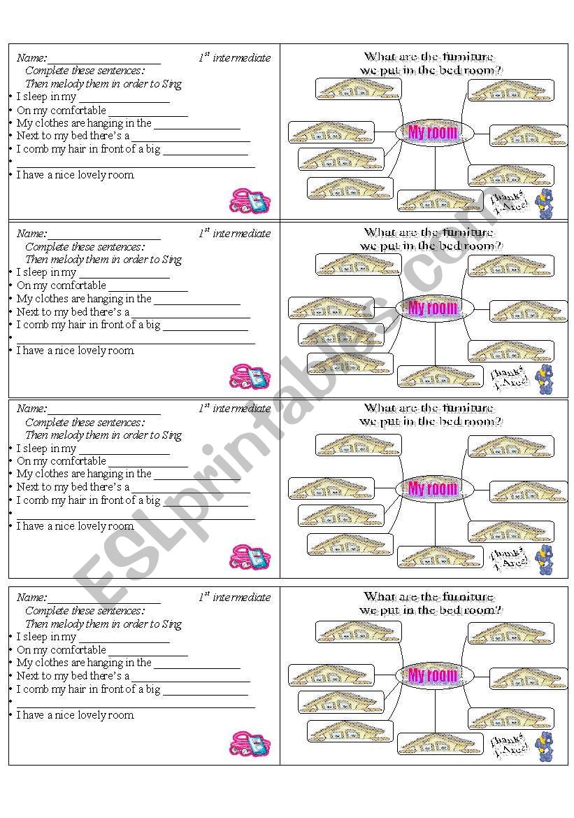 my room worksheet