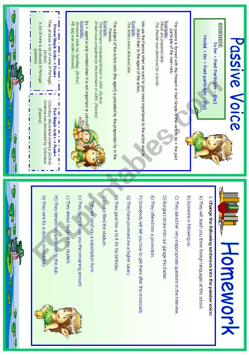 Passive Voice worksheet