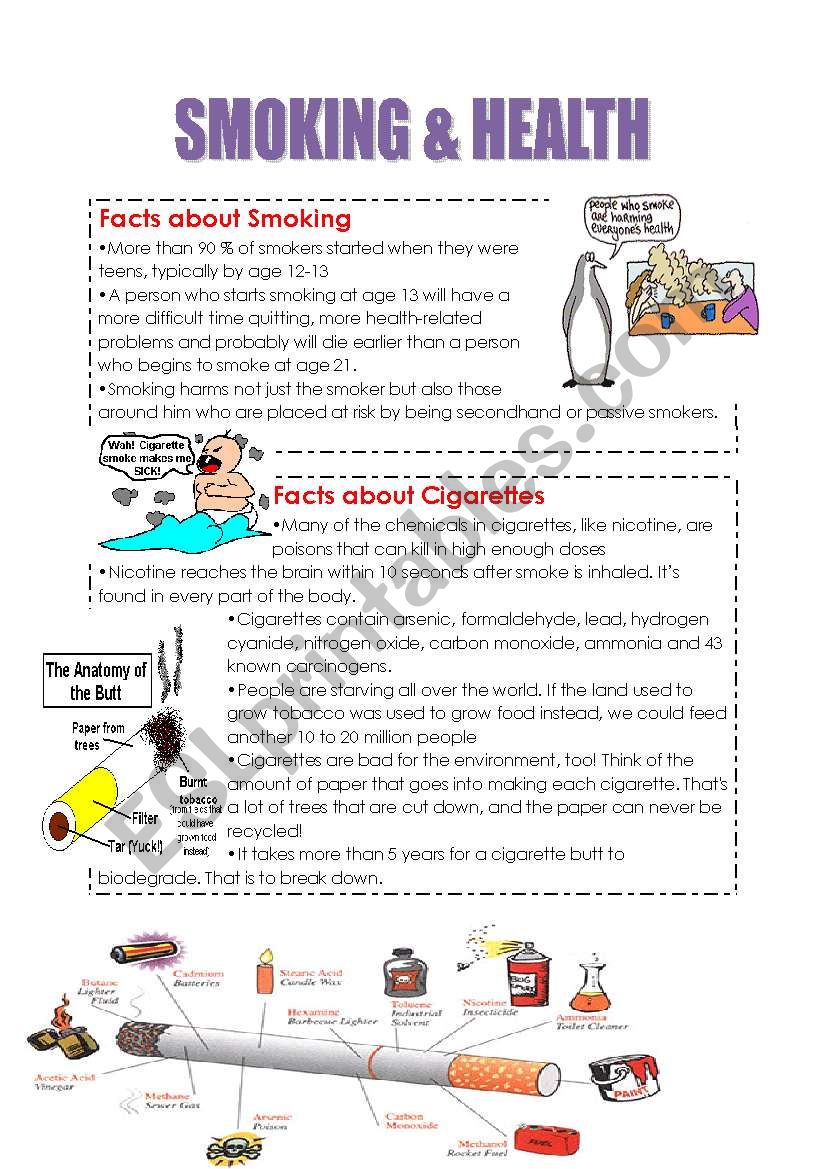 SMOKING & HEALTH worksheet