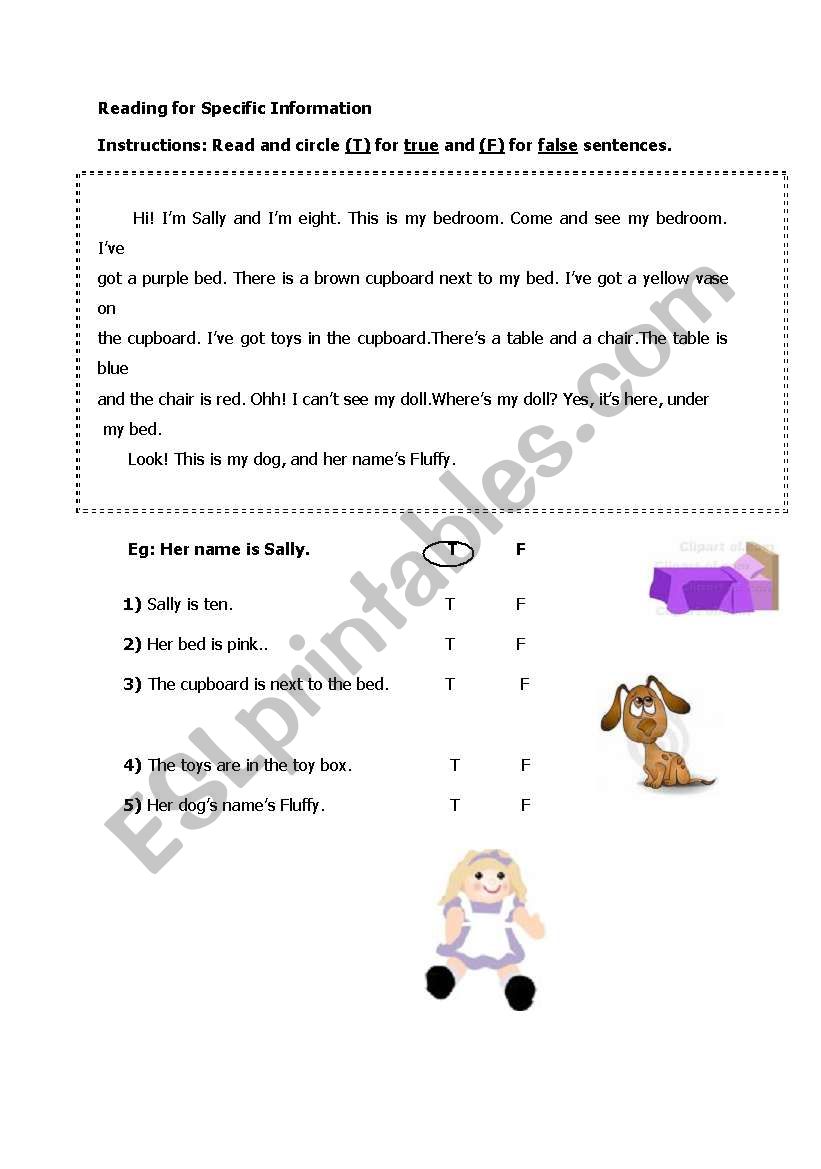 Reading  worksheet