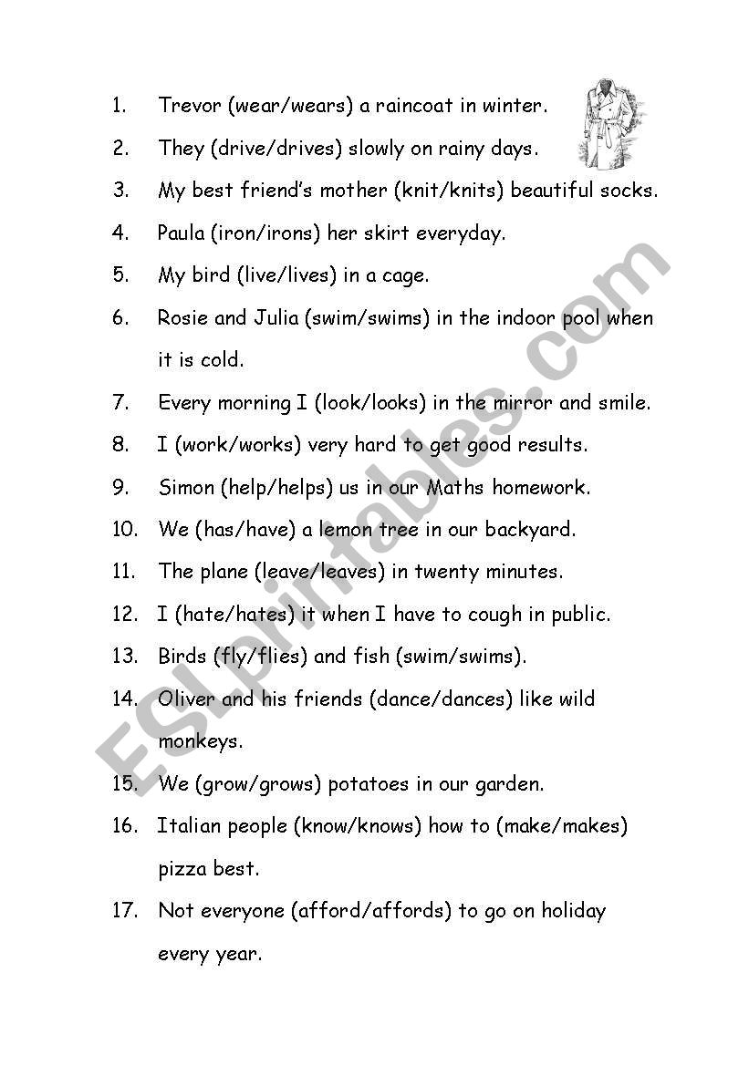 Simple Present worksheet