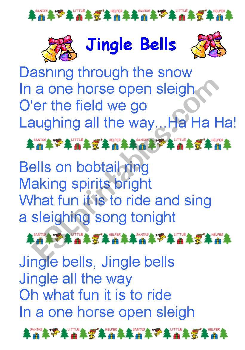 Jingle Bells worksheet