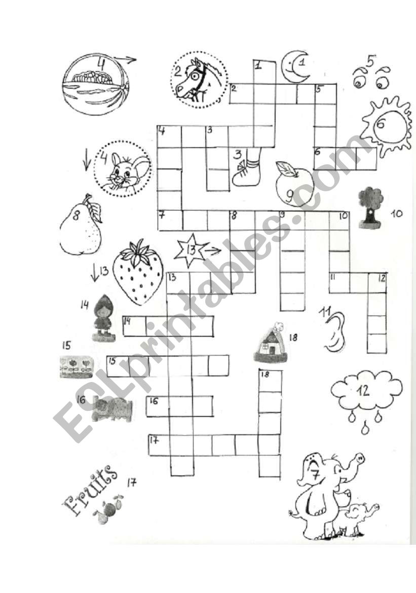 Crossword worksheet