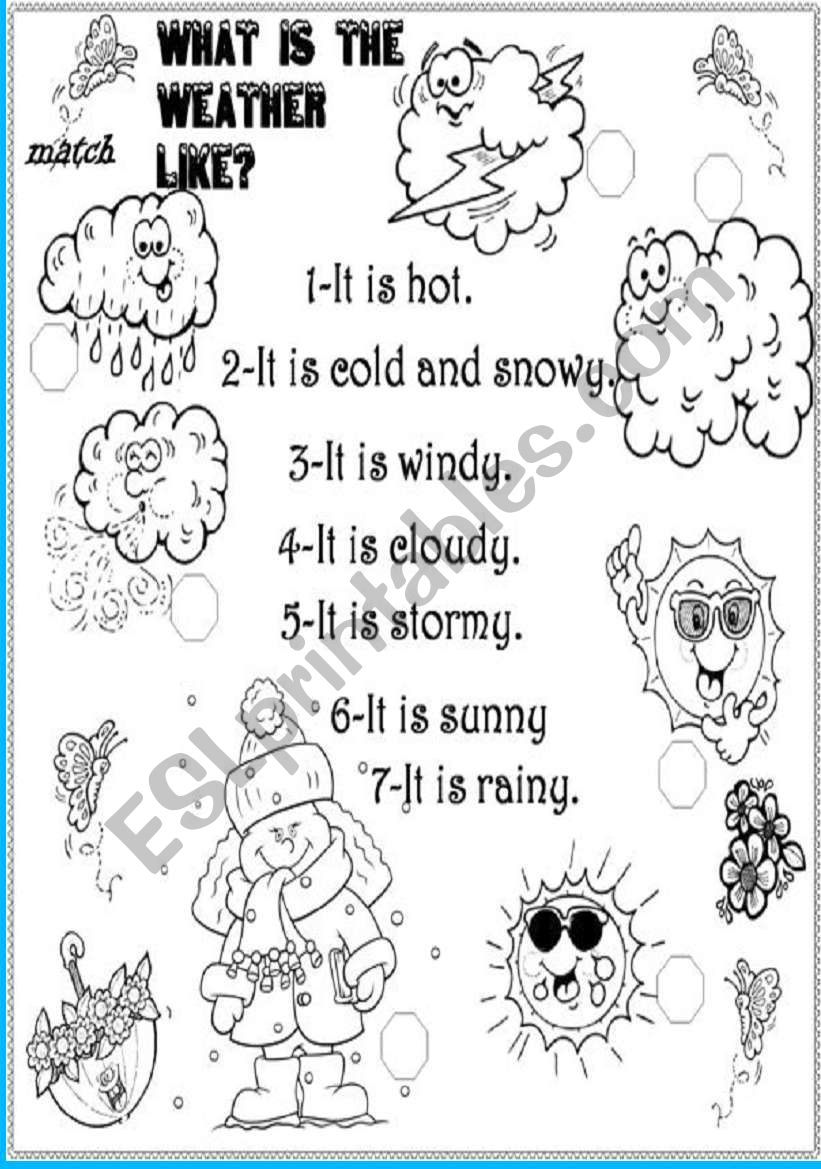 what is the weather like? worksheet