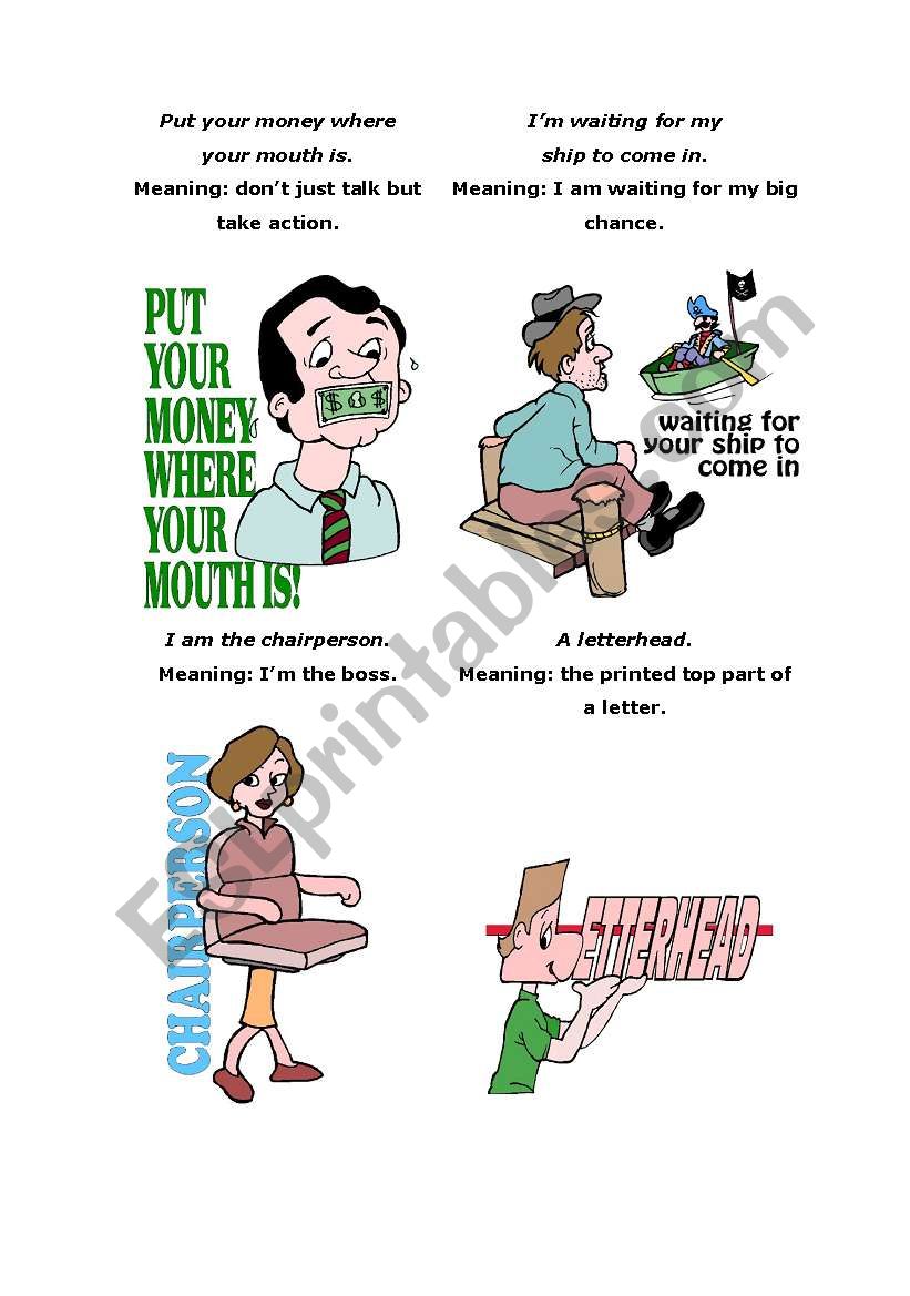 Sayings 4 worksheet