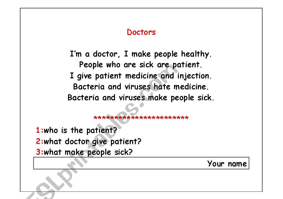 presentation worksheet