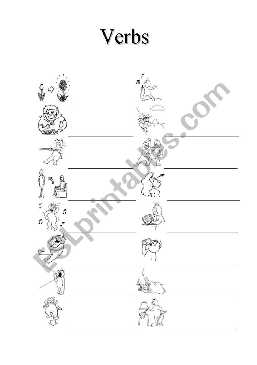 Verbs Pictures worksheet