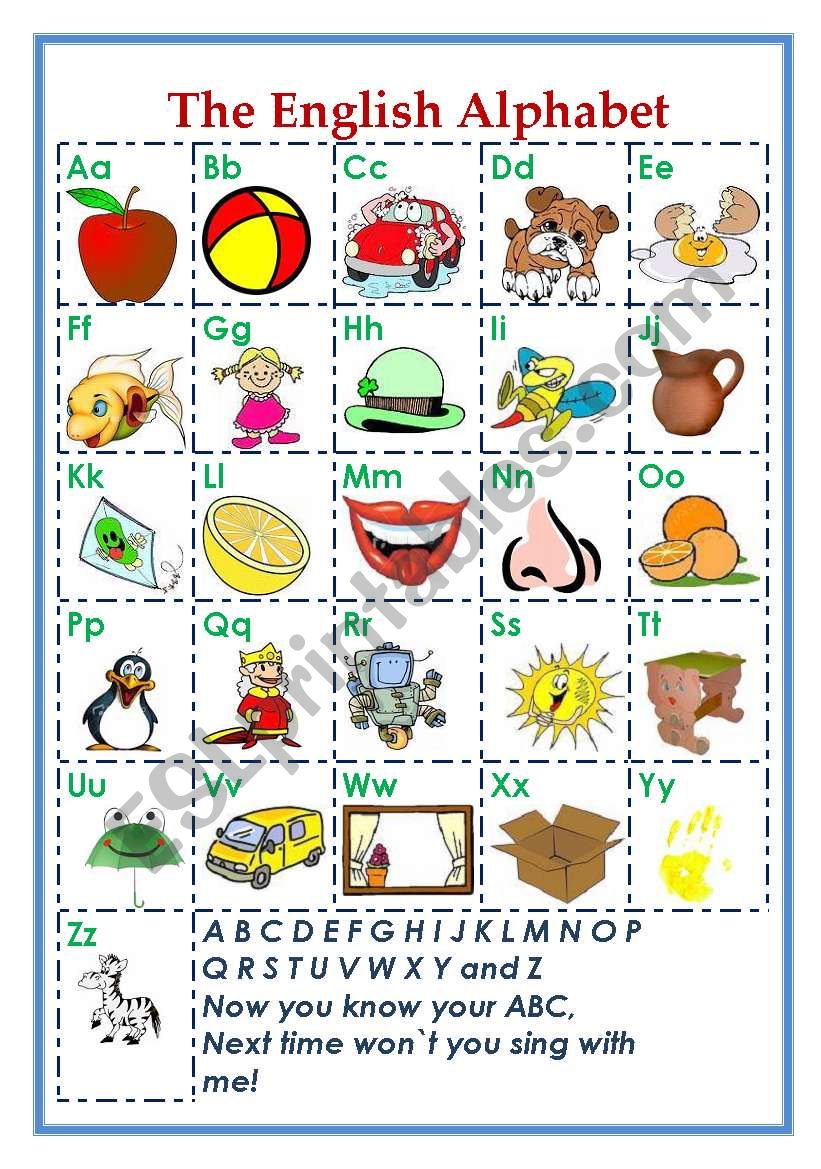 The English Alphabet - Poster - English Esl Worksheets For C73