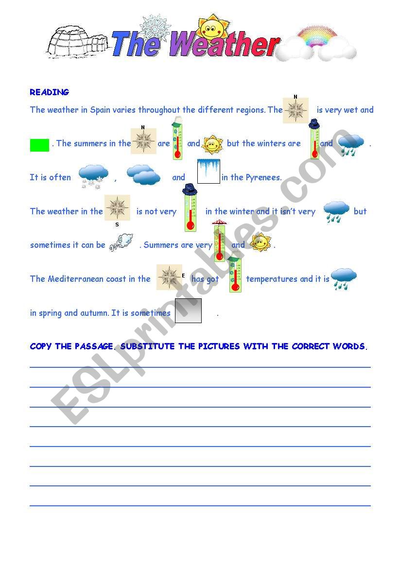 THE WEATHER (4/6) worksheet