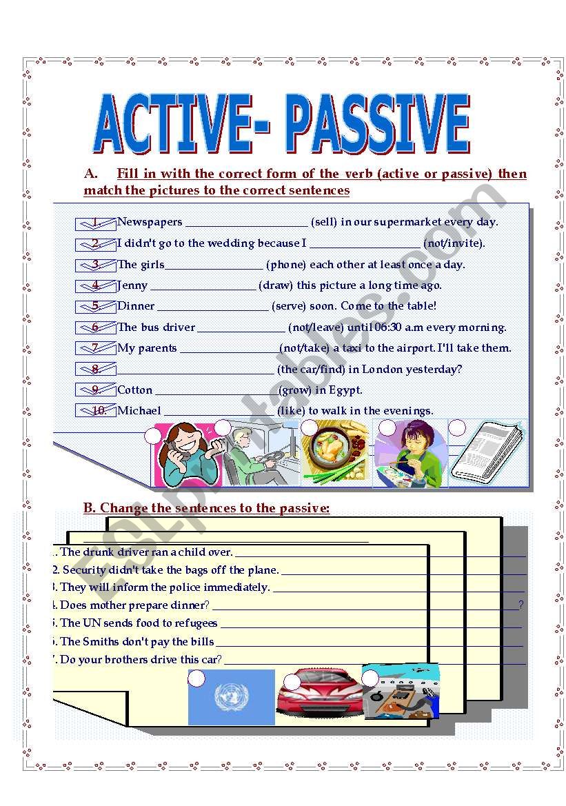 Active-Passive worksheet
