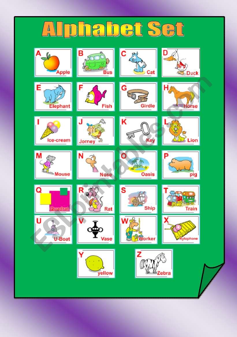 Alphabet set worksheet