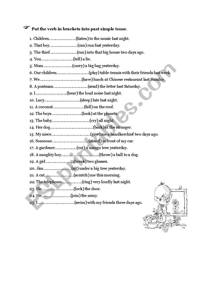 Past Simple Tense worksheet