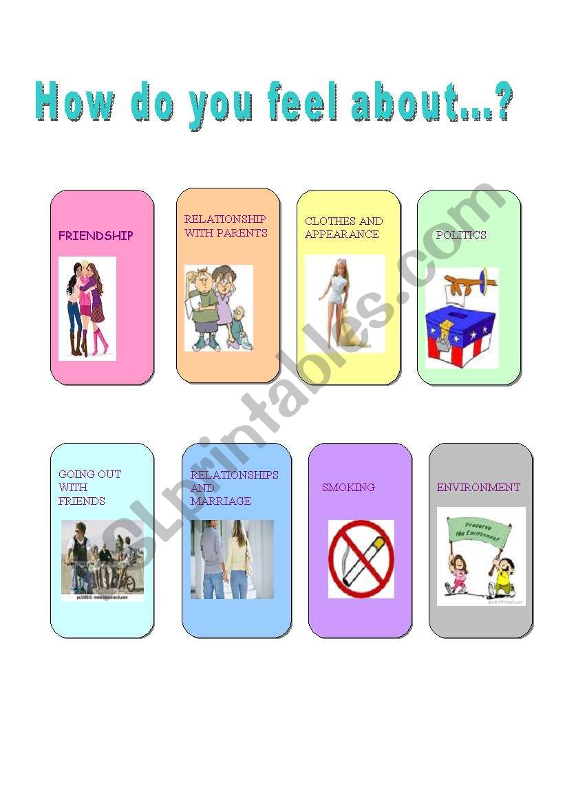 Conversation Cards worksheet