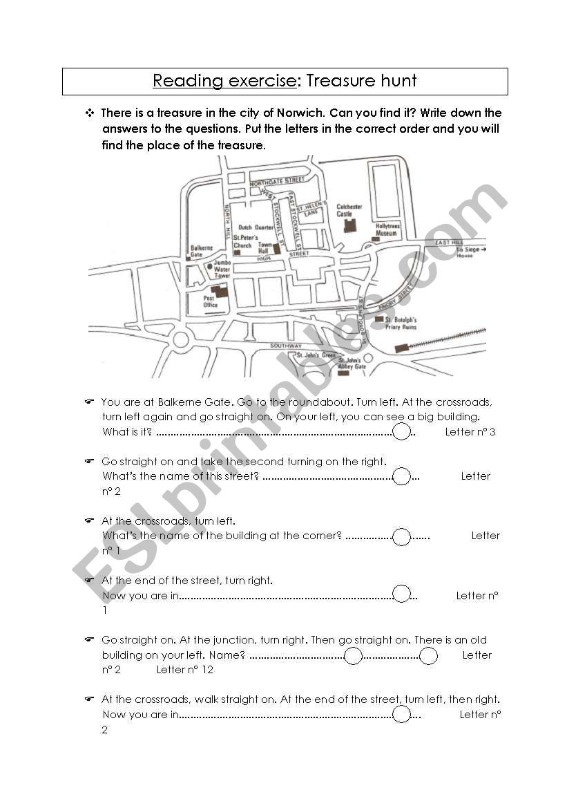 Telling the way: Treasure Hunt