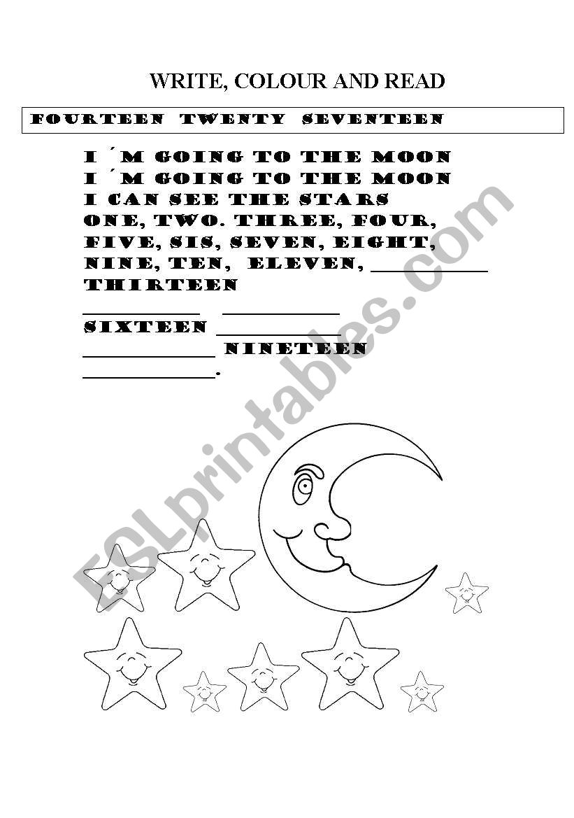 numbers 10 - 20 worksheet