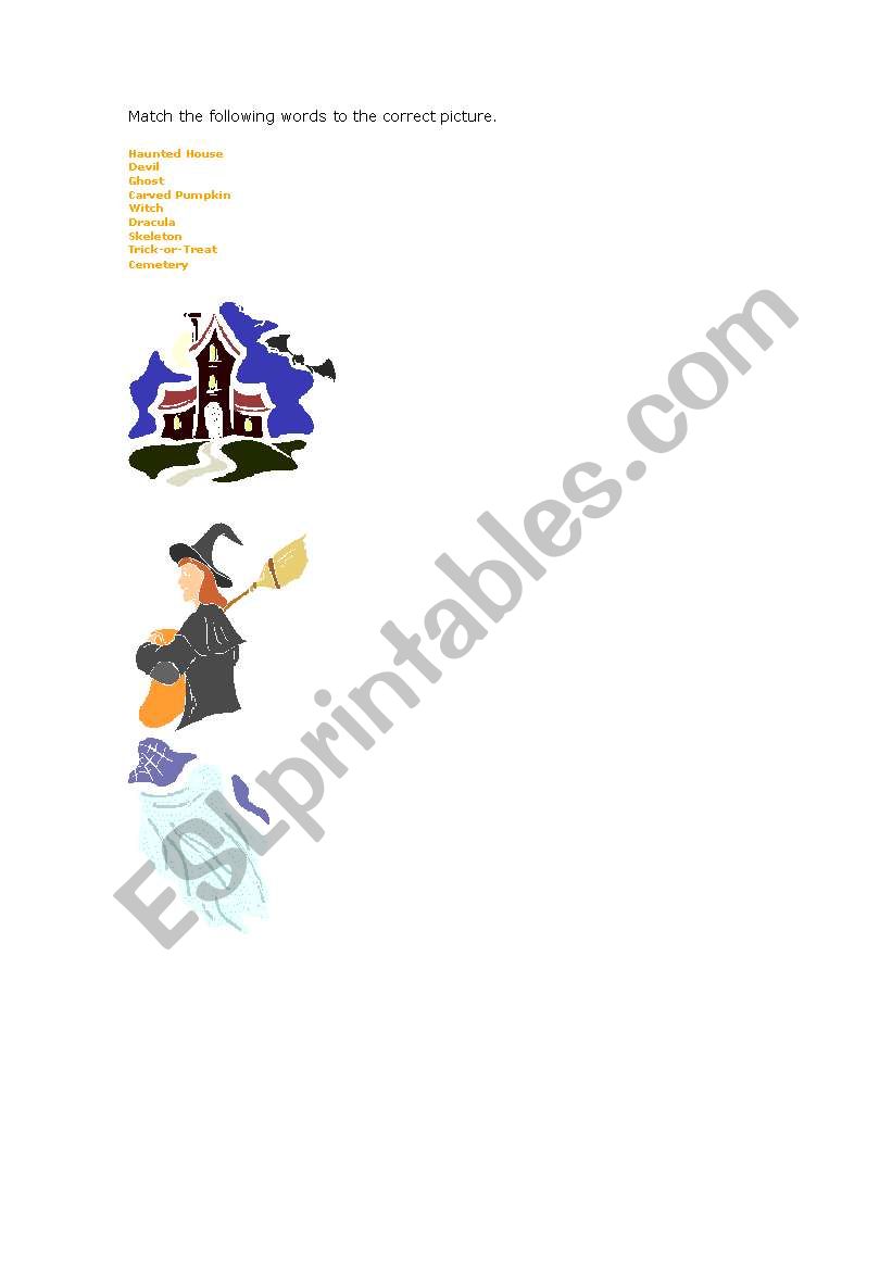 halloween worksheet