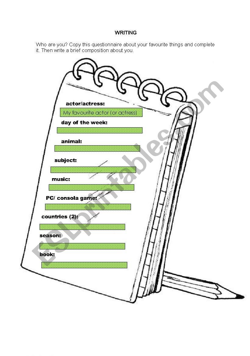 Who are you worksheet