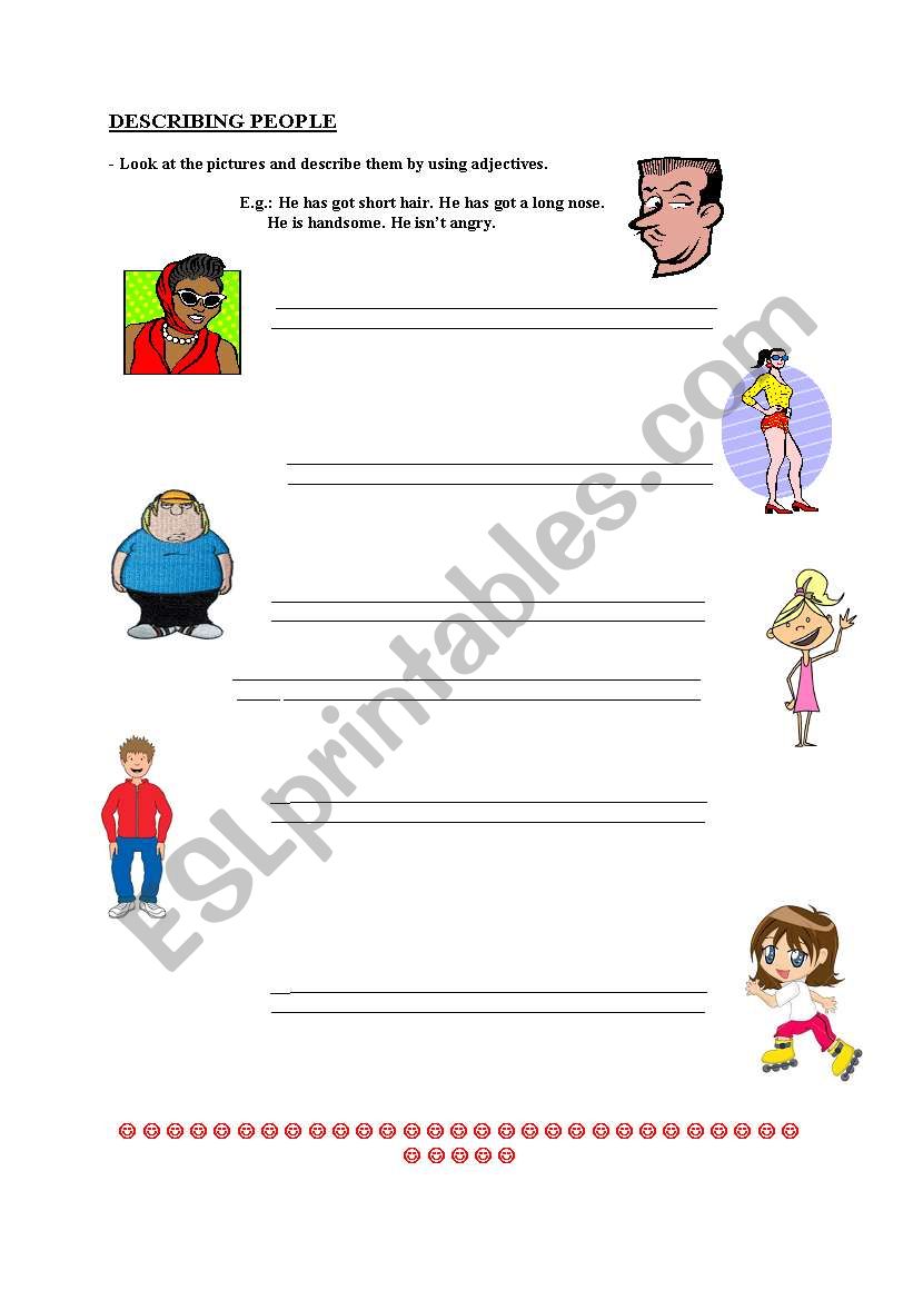 Describing People worksheet