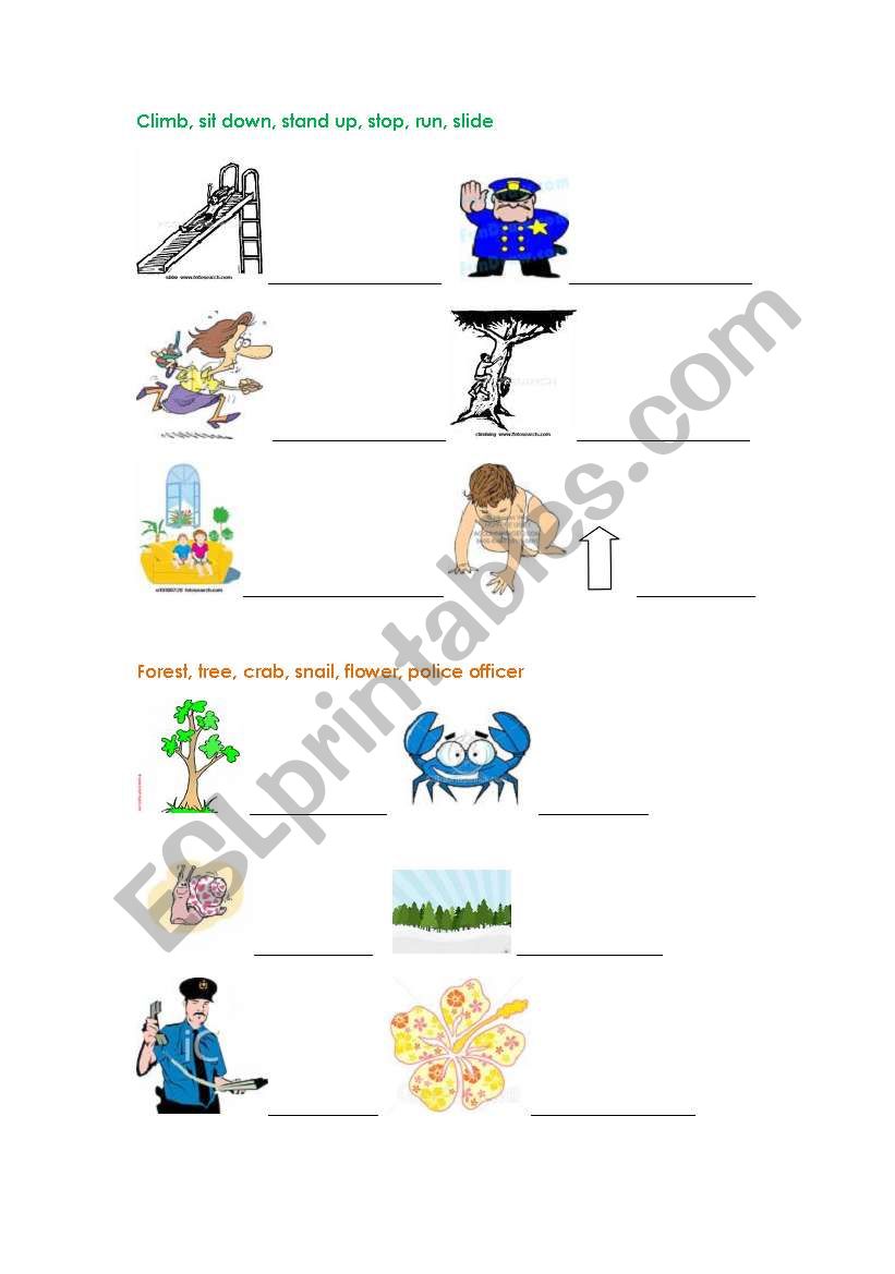 simple vocabulary worksheet