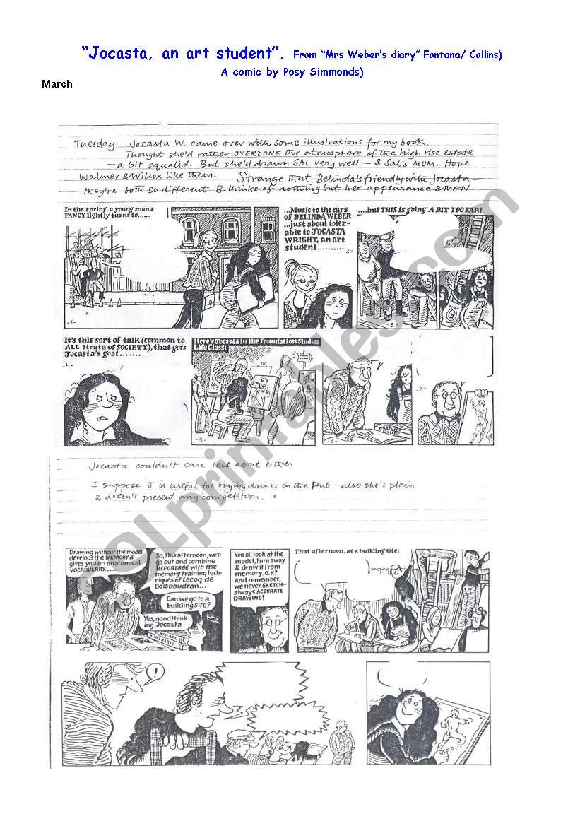 Yocasta, an art student worksheet