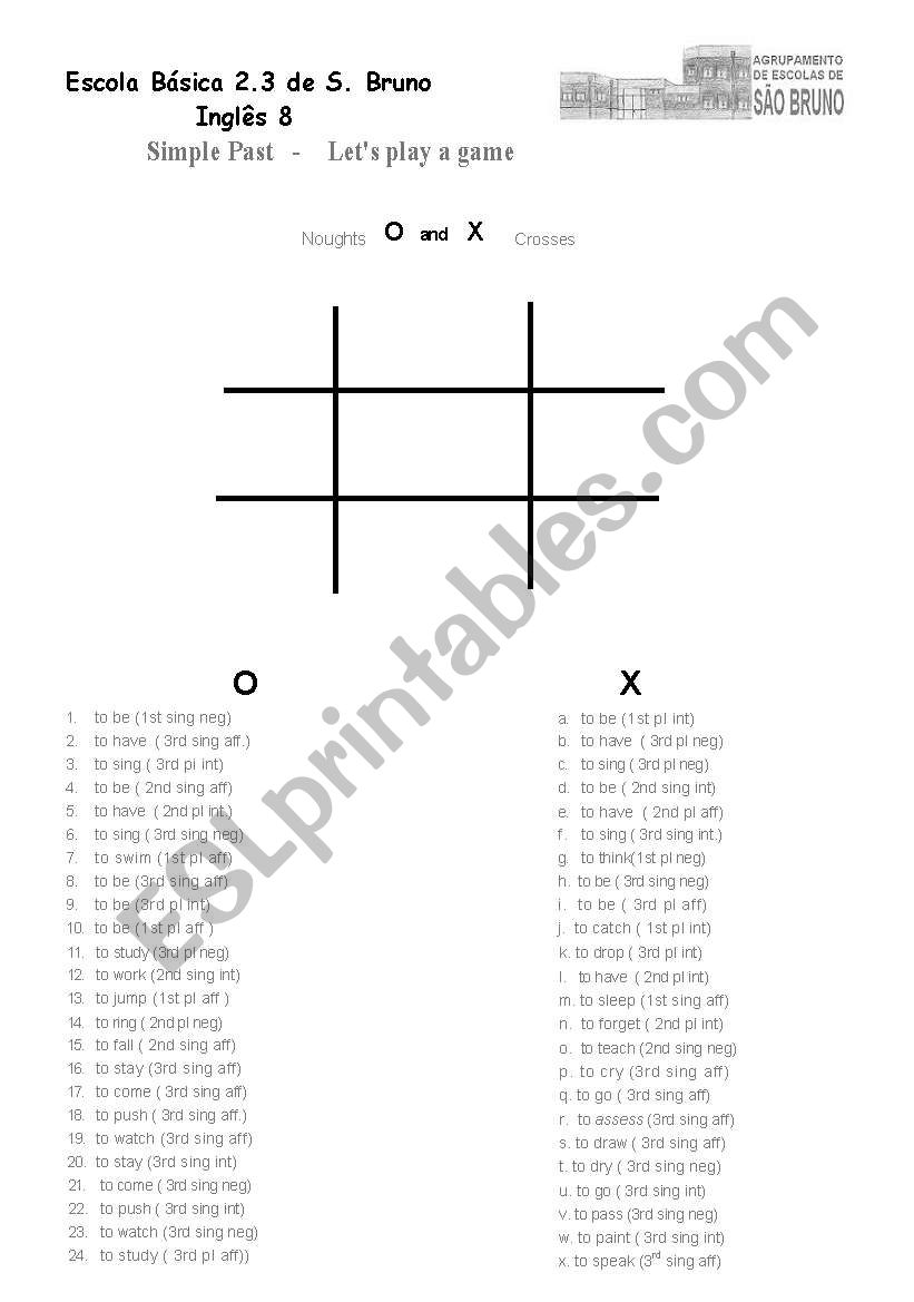 Game : Noughts and Crosses worksheet