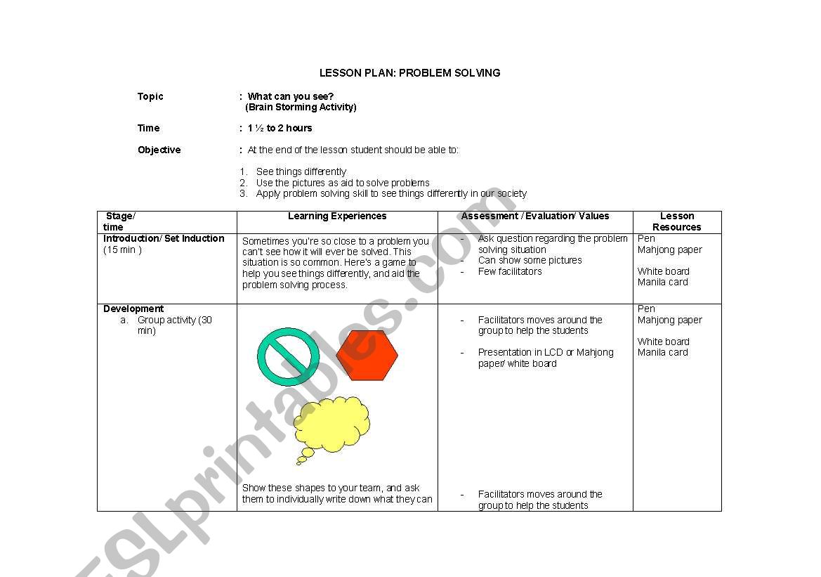 What can you see? worksheet