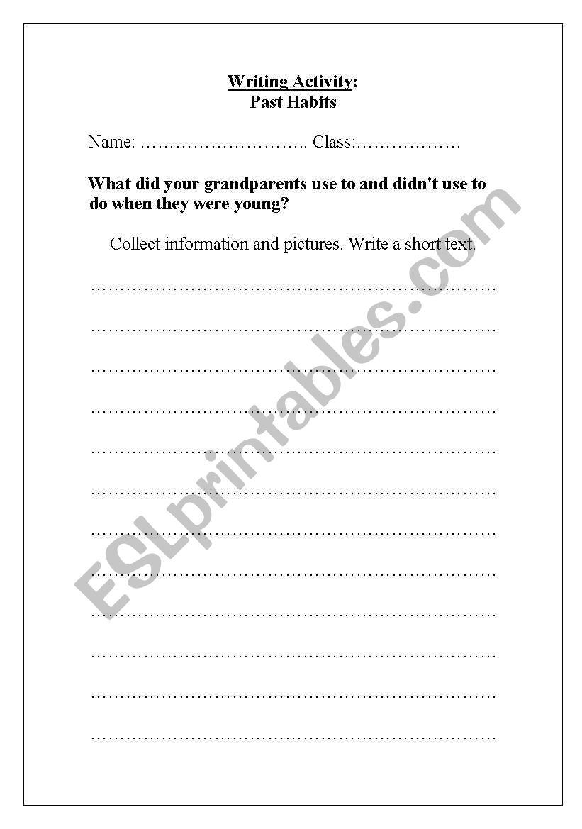 what did they use to do? worksheet