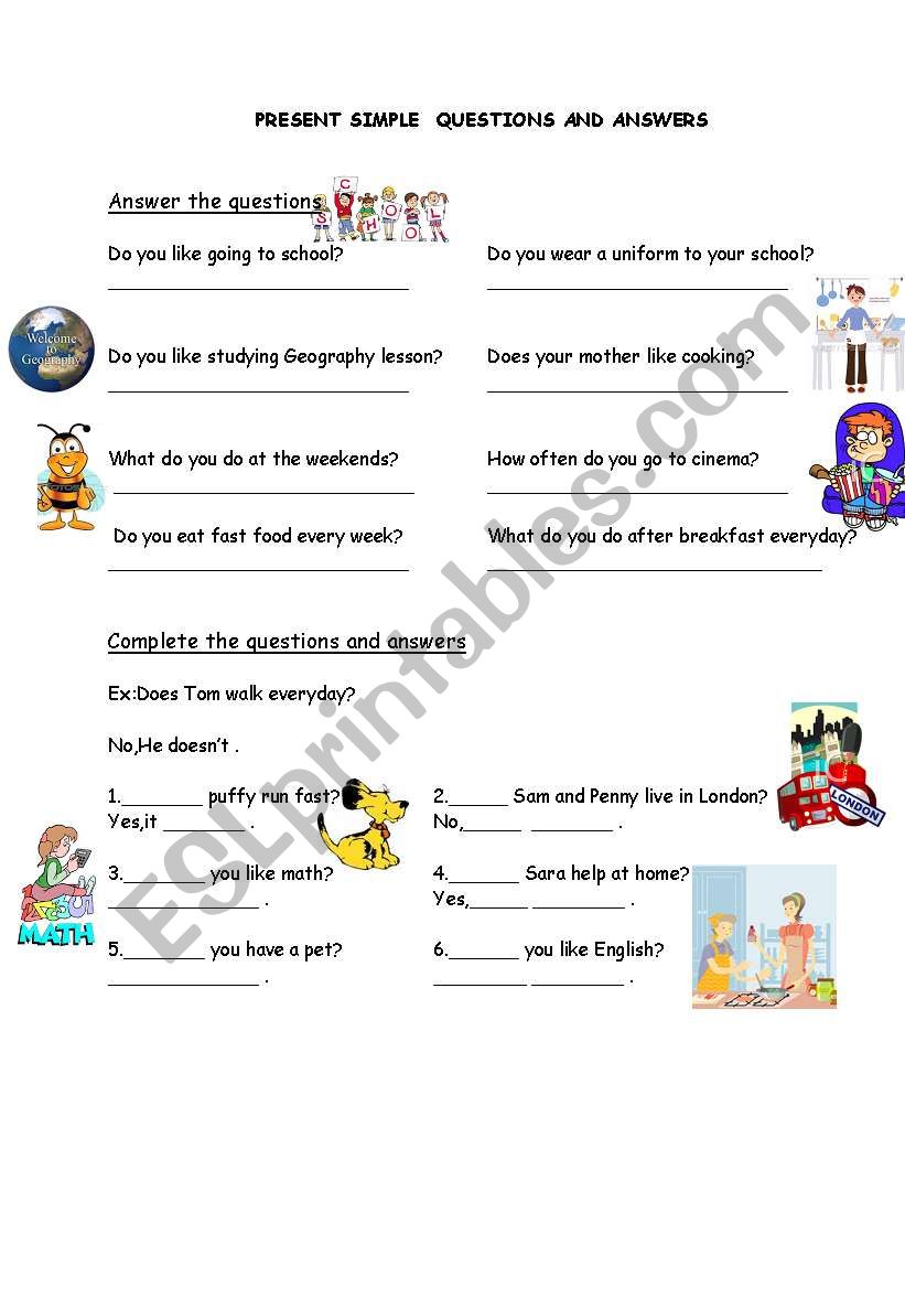 Present Simple worksheet