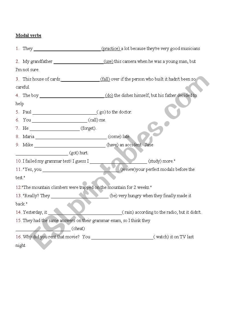 1º bachillerato review worksheet