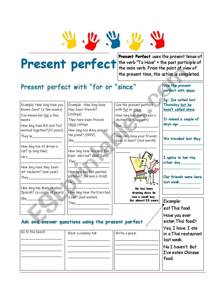 present perfect with the idiomatic use of 
