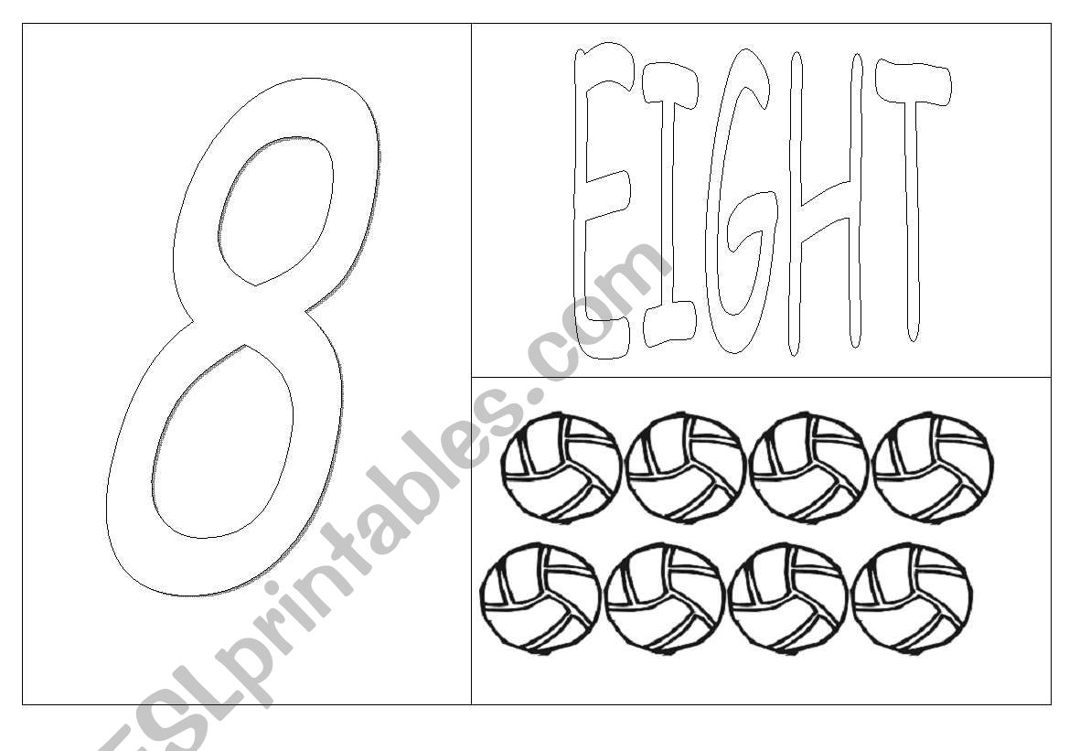 Numbers8-10 flashcards worksheet