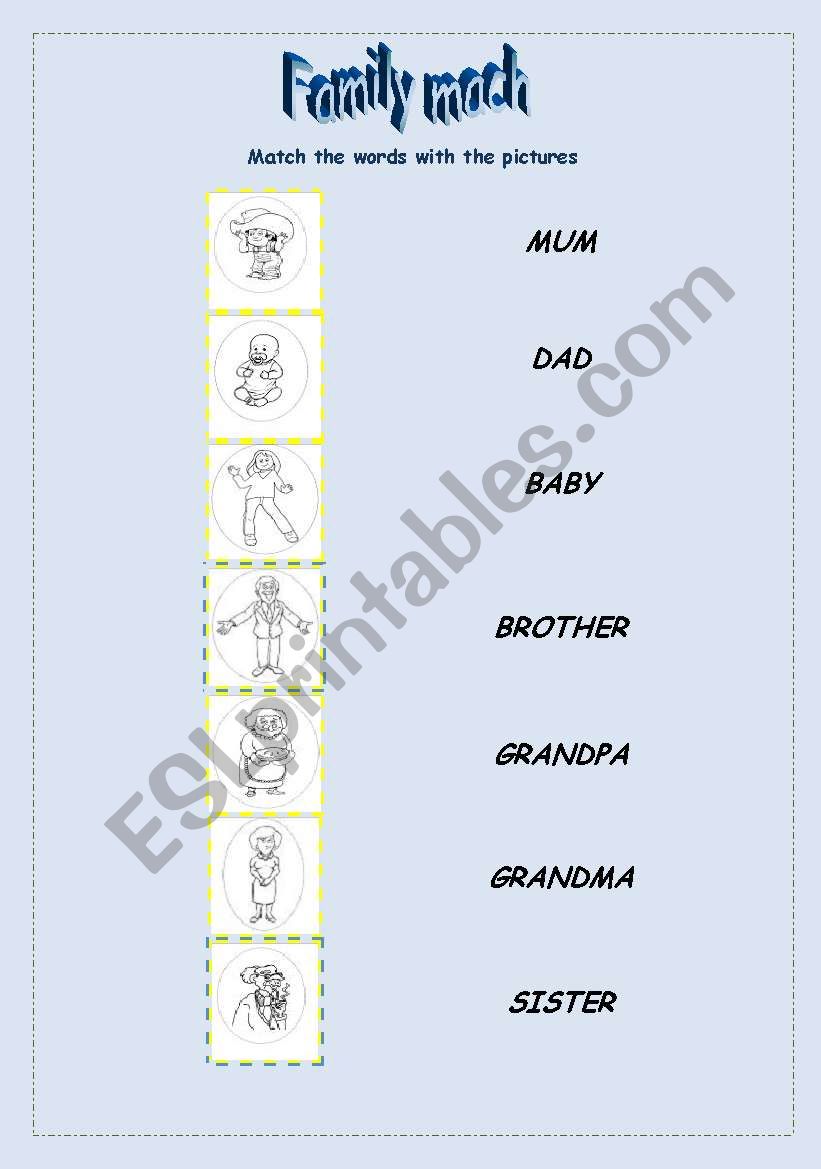 family mach+ wordsearch worksheet