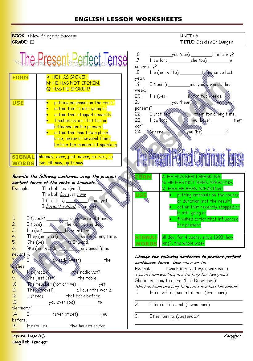 present perfect progressive and future perfect