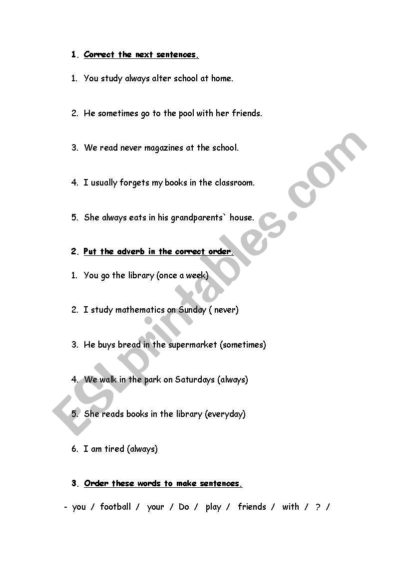 present simple exercises. worksheet