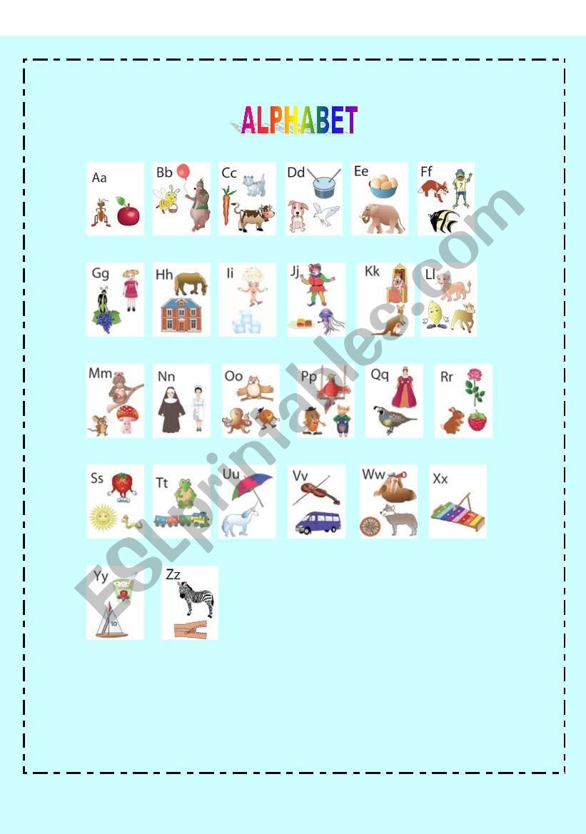 ALPHABET worksheet