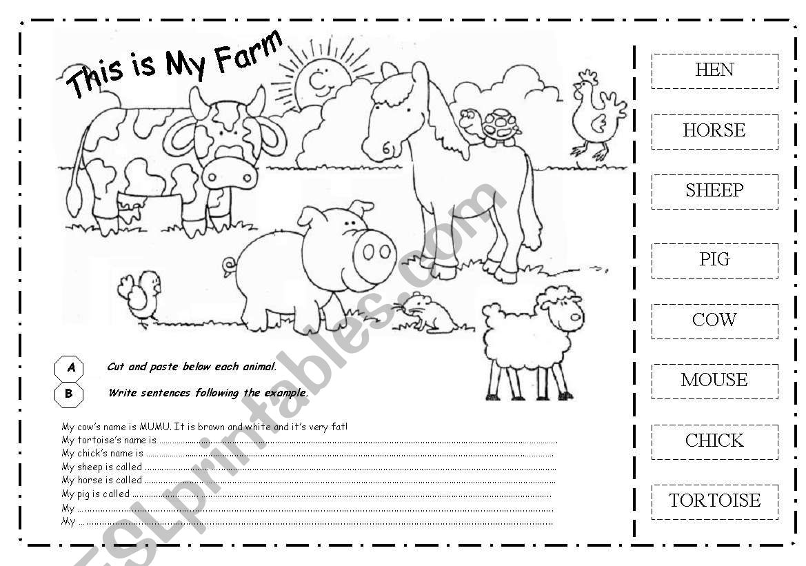 FARM ANIMALS worksheet