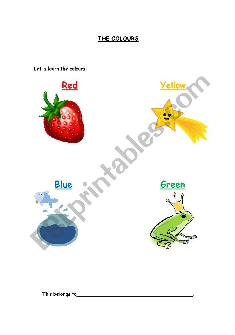 Colours 2 worksheet