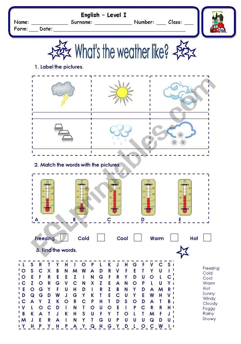 The weather worksheet