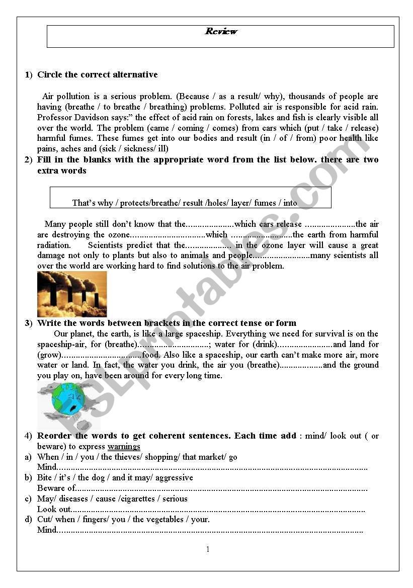 review worksheet