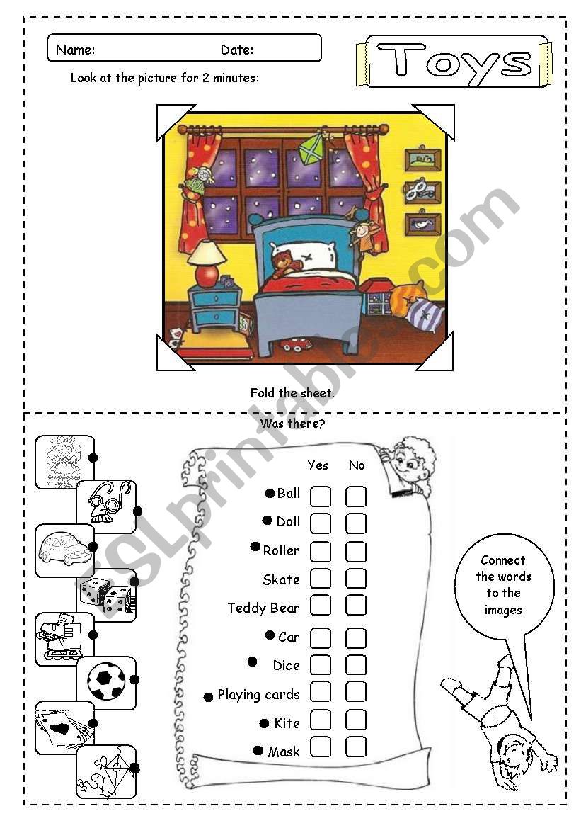 Toys worksheet